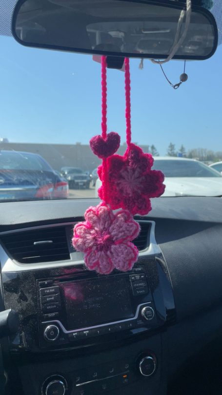 Cherry blossom flower with heart